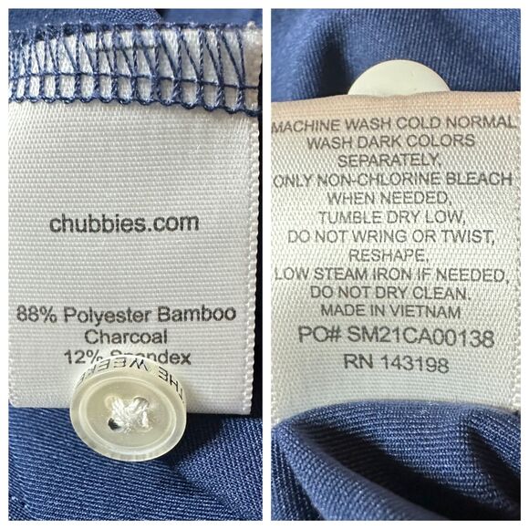 Chubbies The Bluebird Day Performance Tennis Polo in Navy Men's Size Large - Picture 7 of 7